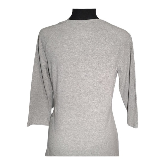 HANES Live Love Comfort Three Quarter Length Sleeve Grey Shirt Size S - Picture 2 of 2